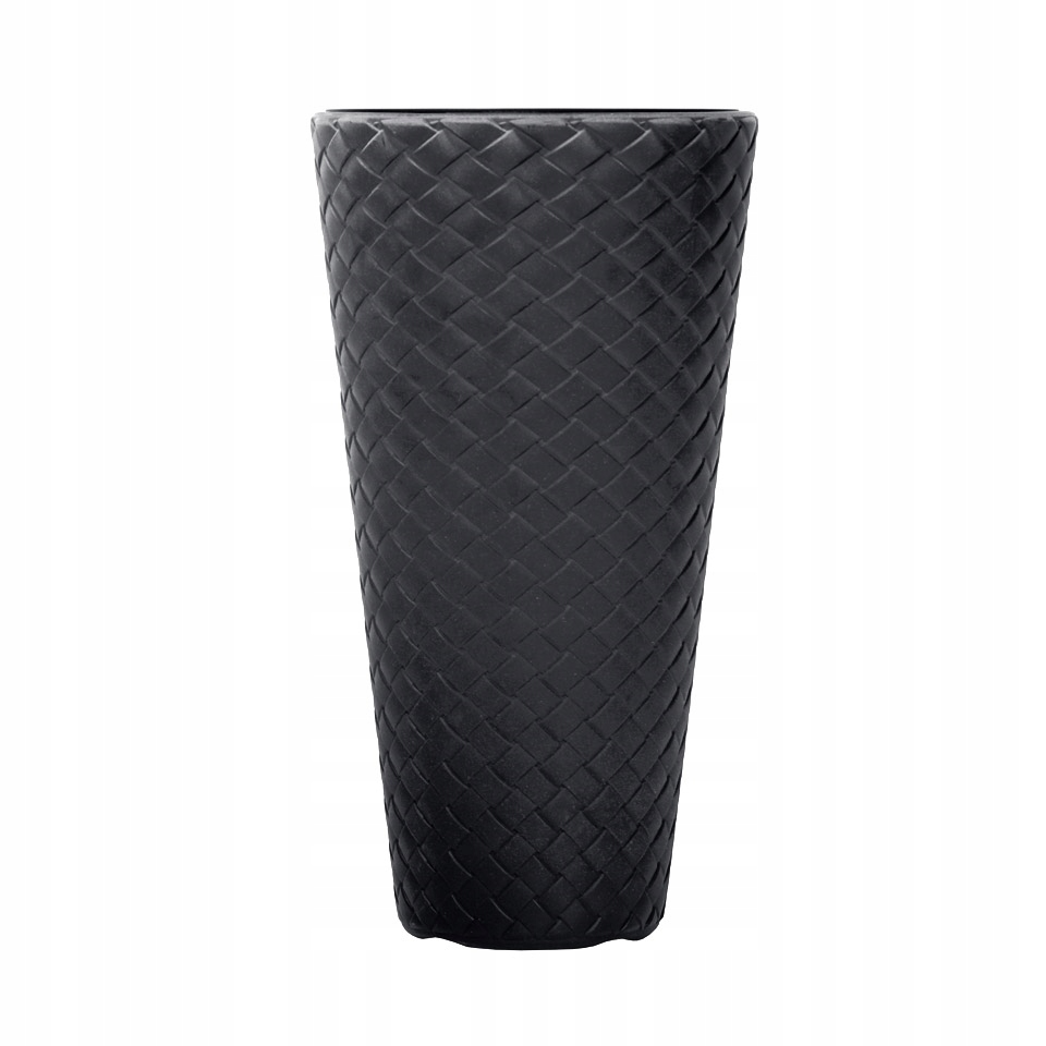 Kvetináč Prosperplast 40 cm x 40 x 78 cm priemer 40 cm plastový čierny, odtiene sivej a striebornej